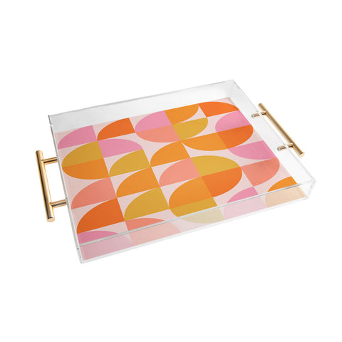 June Journal Mid Century Mod Geometry Acrylic Tray
