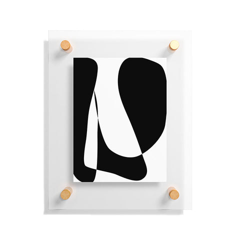 June Journal Minimalist Black and White 82 Floating Acrylic Print