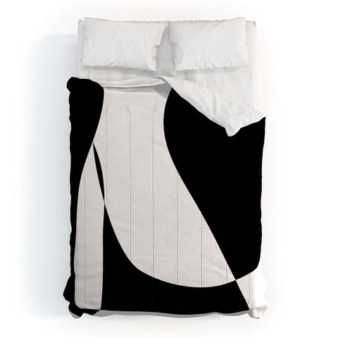 June Journal Minimalist Black and White 82 Comforter