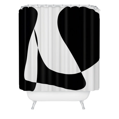 June Journal Minimalist Black and White 82 Shower Curtain
