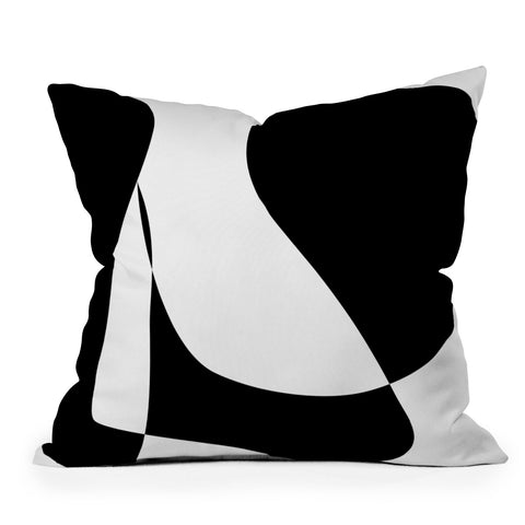 June Journal Minimalist Black and White 82 Throw Pillow