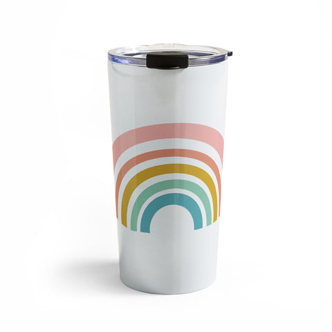 June Journal Minimalist Geometric Rainbow Travel Mug