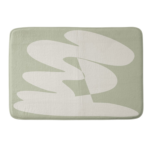 June Journal Minimalist Modern Abstract Exp Memory Foam Bath Mat