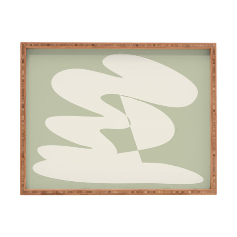 June Journal Minimalist Modern Abstract Exp Rectangular Tray