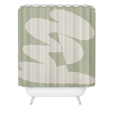 June Journal Minimalist Modern Abstract Exp Shower Curtain
