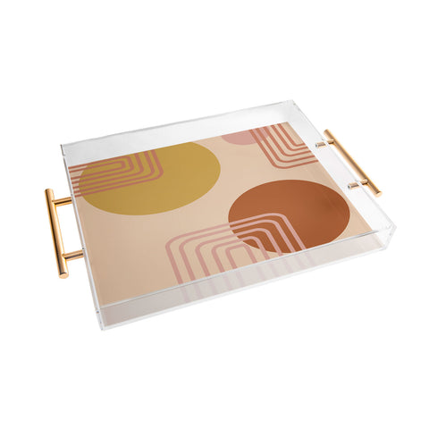 June Journal Modern Desert Abstract Shapes Acrylic Tray