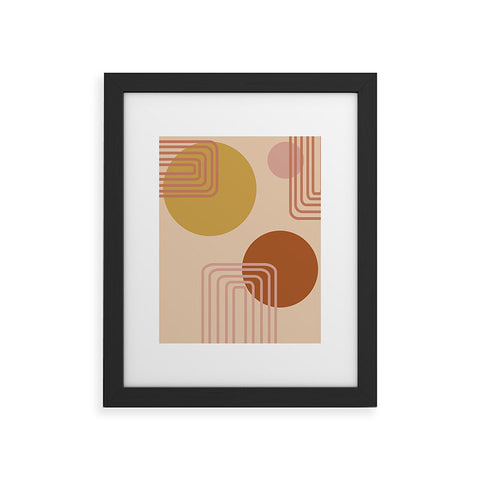June Journal Modern Desert Abstract Shapes Framed Art Print