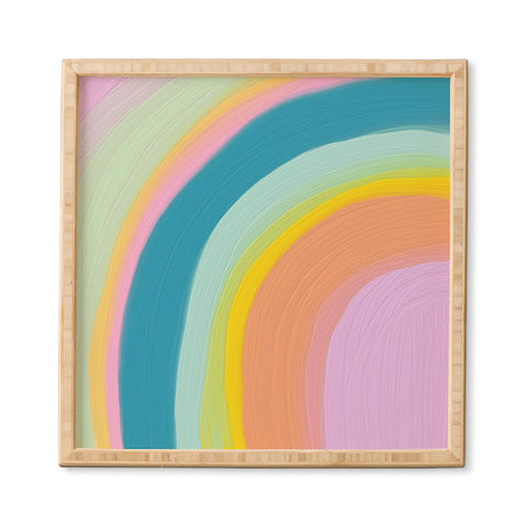 June Journal Painted Pastel Rainbow Framed Wall Art