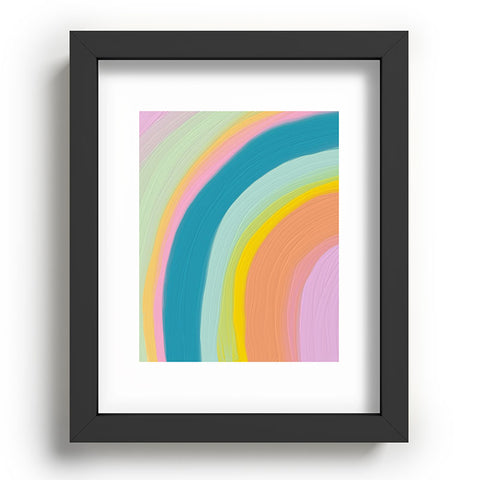 June Journal Painted Pastel Rainbow Recessed Framing Rectangle