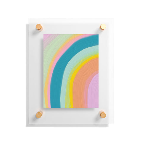 June Journal Painted Pastel Rainbow Floating Acrylic Print