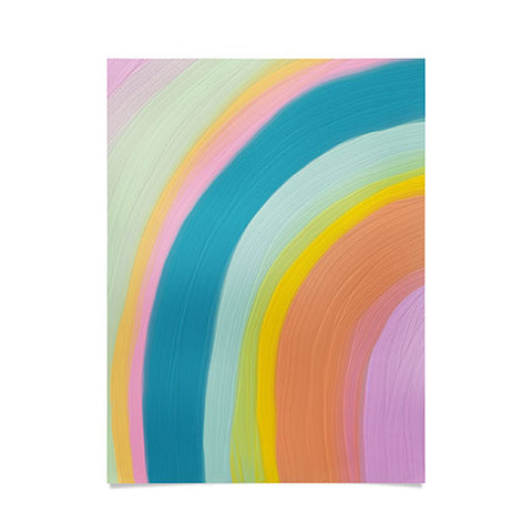 June Journal Painted Pastel Rainbow Poster