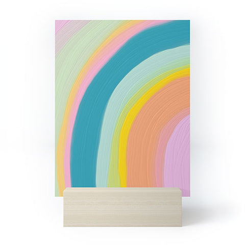 June Journal Painted Pastel Rainbow Mini Art Print