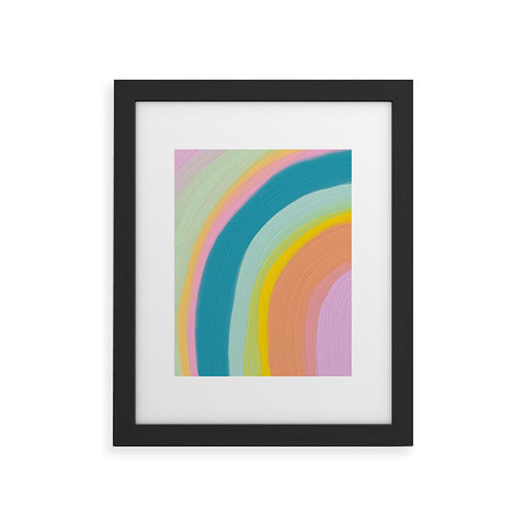 June Journal Painted Pastel Rainbow Framed Art Print