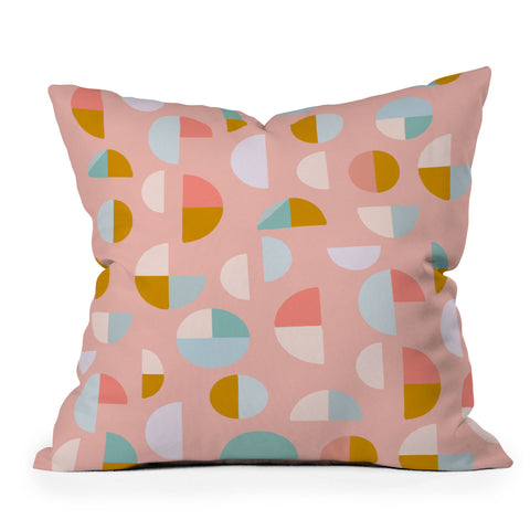 June Journal Playful Geometry Shapes Outdoor Throw Pillow