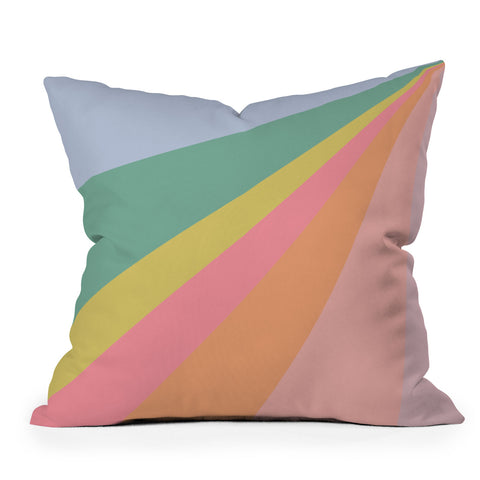 June Journal Rainbow Road Outdoor Throw Pillow