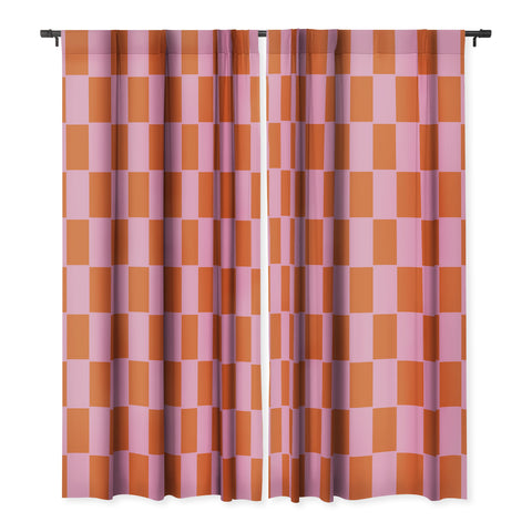 June Journal Rectangles in Pink and Red Blackout Non Repeat