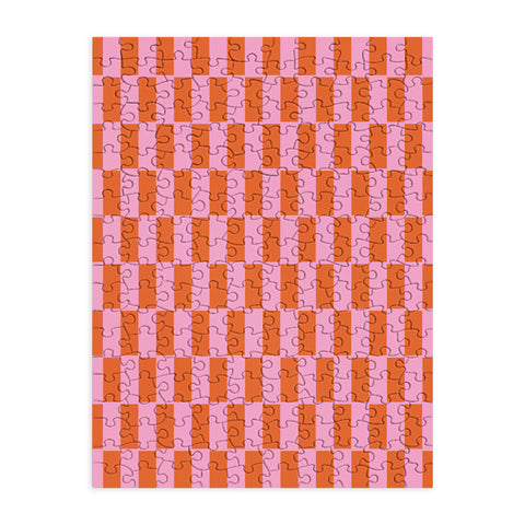 June Journal Rectangles in Pink and Red Puzzle