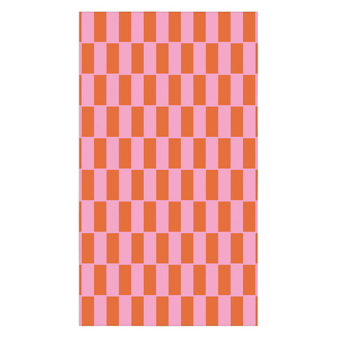 June Journal Rectangles in Pink and Red Tablecloth