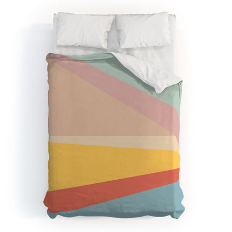 June Journal Retro Abstract Geometric Duvet Cover