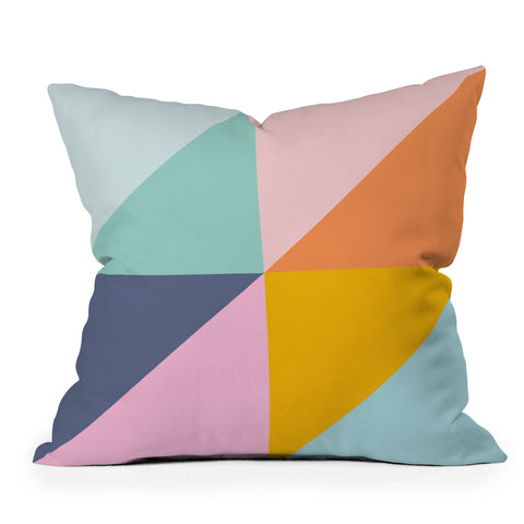 June Journal Simple Triangles in Fun Colors Outdoor Throw Pillow