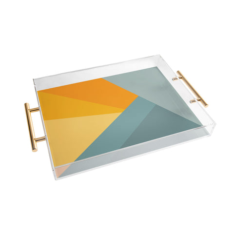 June Journal Sunset Triangle Color Block Acrylic Tray