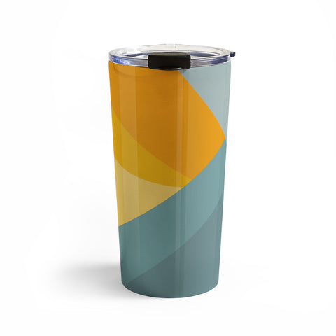 June Journal Sunset Triangle Color Block Travel Mug
