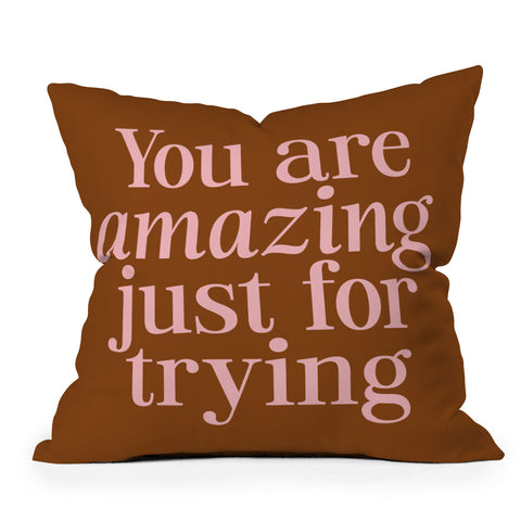June Journal You Are Amazing Outdoor Throw Pillow