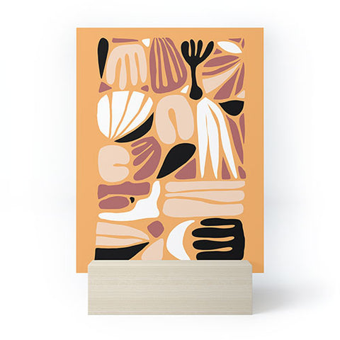 justin shiels Abstract Art Print in Terra Cott Mini Art Print