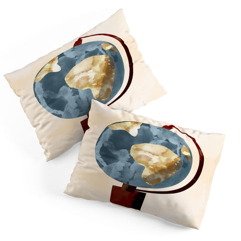 justin shiels Globe Illustration Pillow Shams