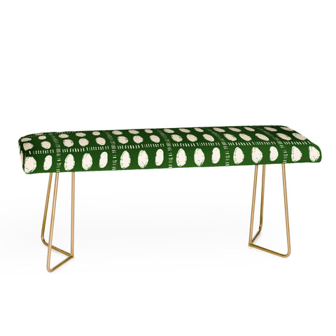 justin shiels Green Boho Quilt Pattern Bench