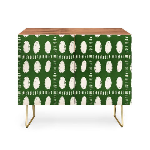 justin shiels Green Boho Quilt Pattern Credenza