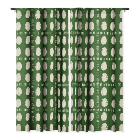 justin shiels Green Boho Quilt Pattern Blackout Non Repeat