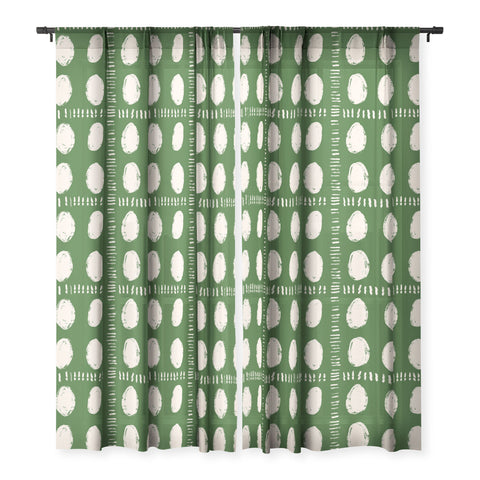 justin shiels Green Boho Quilt Pattern Sheer Non Repeat