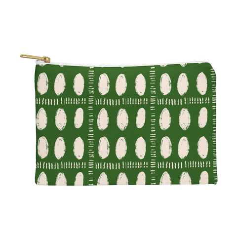justin shiels Green Boho Quilt Pattern Pouch