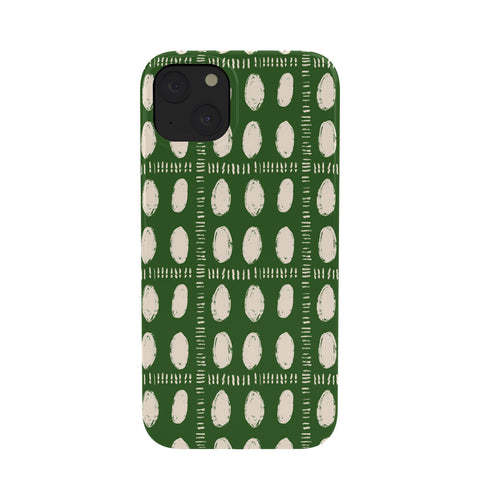 justin shiels Green Boho Quilt Pattern Phone Case