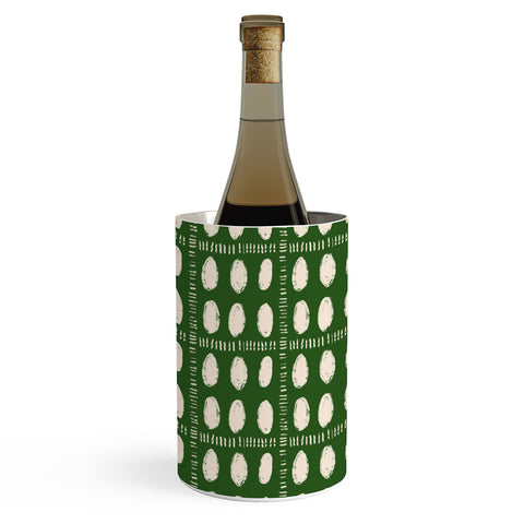 justin shiels Green Boho Quilt Pattern Wine Chiller