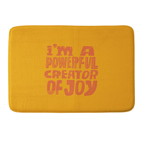 justin shiels I am a Powerful Creator Of Joy Memory Foam Bath Mat