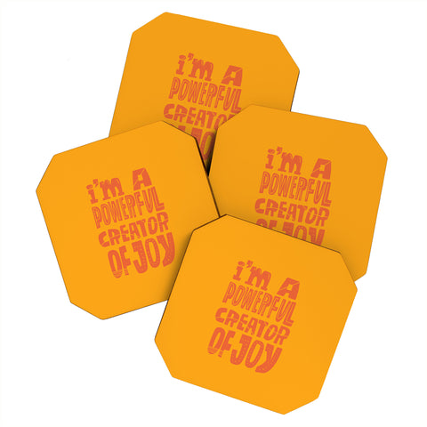 justin shiels I am a Powerful Creator Of Joy Coaster Set