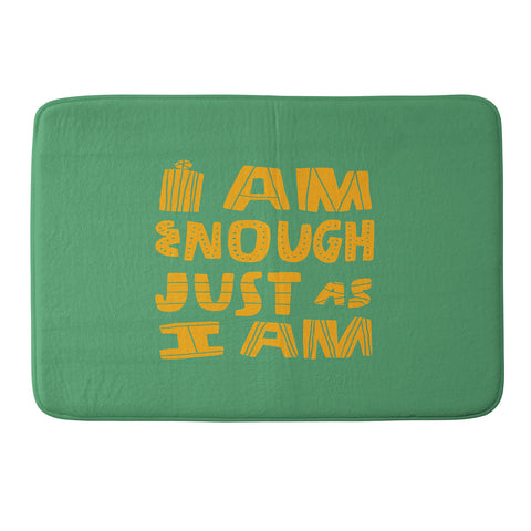 justin shiels I am Enough Just as I am Memory Foam Bath Mat