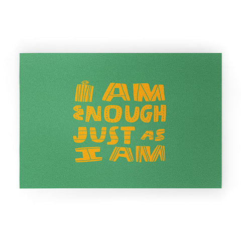 justin shiels I am Enough Just as I am Welcome Mat