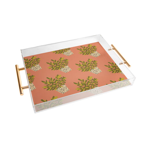 justin shiels Im Really into Plants Now Acrylic Tray