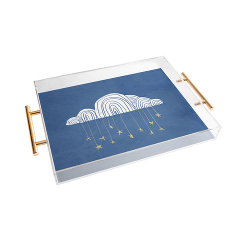 justin shiels Night Sky Childrens Art Acrylic Tray