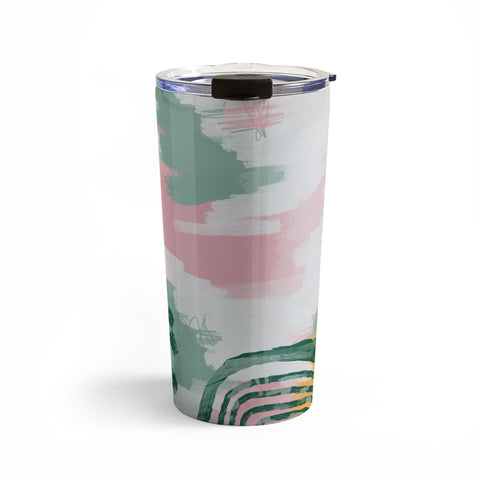 justin shiels Pink In Abstract Travel Mug