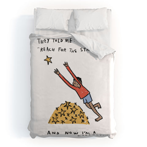 justin shiels Star Collector Duvet Cover