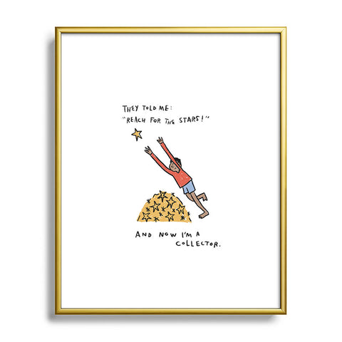 justin shiels Star Collector Metal Framed Art Print