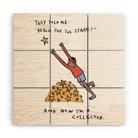 justin shiels Star Collector Wood Wall Mural