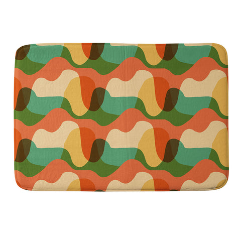 justin shiels Vintage Drip Pattern Memory Foam Bath Mat