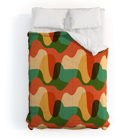 justin shiels Vintage Drip Pattern Comforter