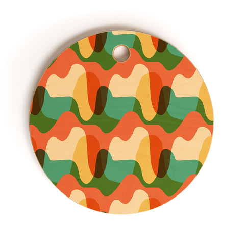 justin shiels Vintage Drip Pattern Cutting Board Round