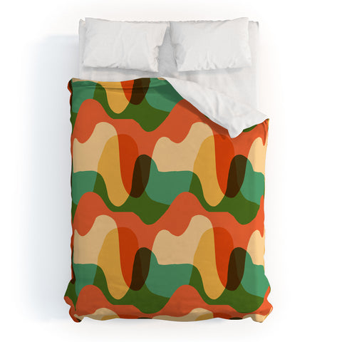 justin shiels Vintage Drip Pattern Duvet Cover